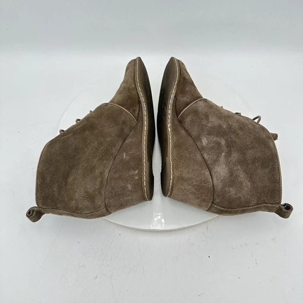 Franco Sarto Anabelle Women Size 9M Brown Suede Ankle Wedges Booties Boot